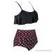 QingLemon High Waisted Flounce Bikini for Women Vintage 2 Pieces SwimsuitFBA Wine Red B075LMHBZM